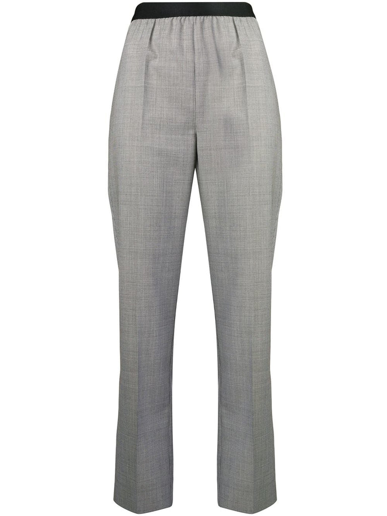 micro houndstooth check trousers