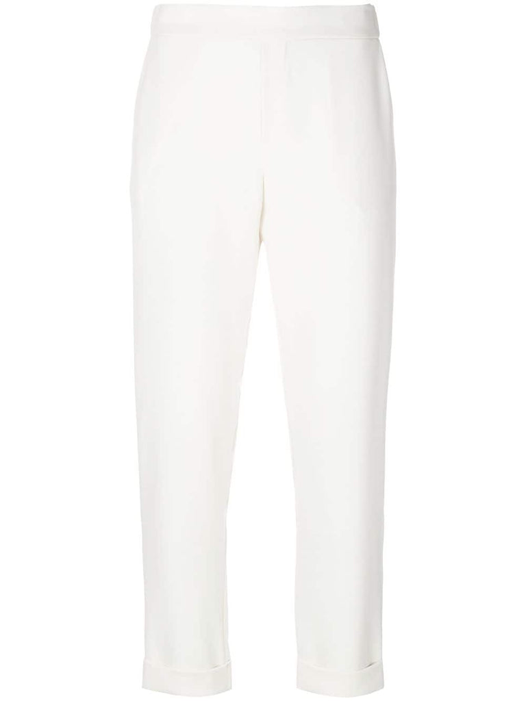 cropped straight trousers