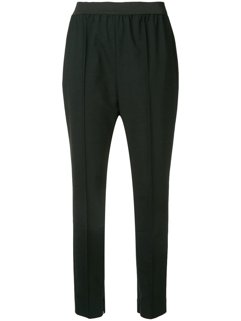 slim-fit tailored trousers