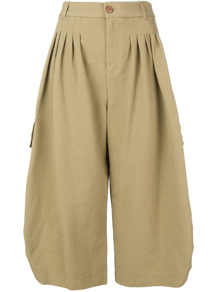 cropped wide-leg trousers