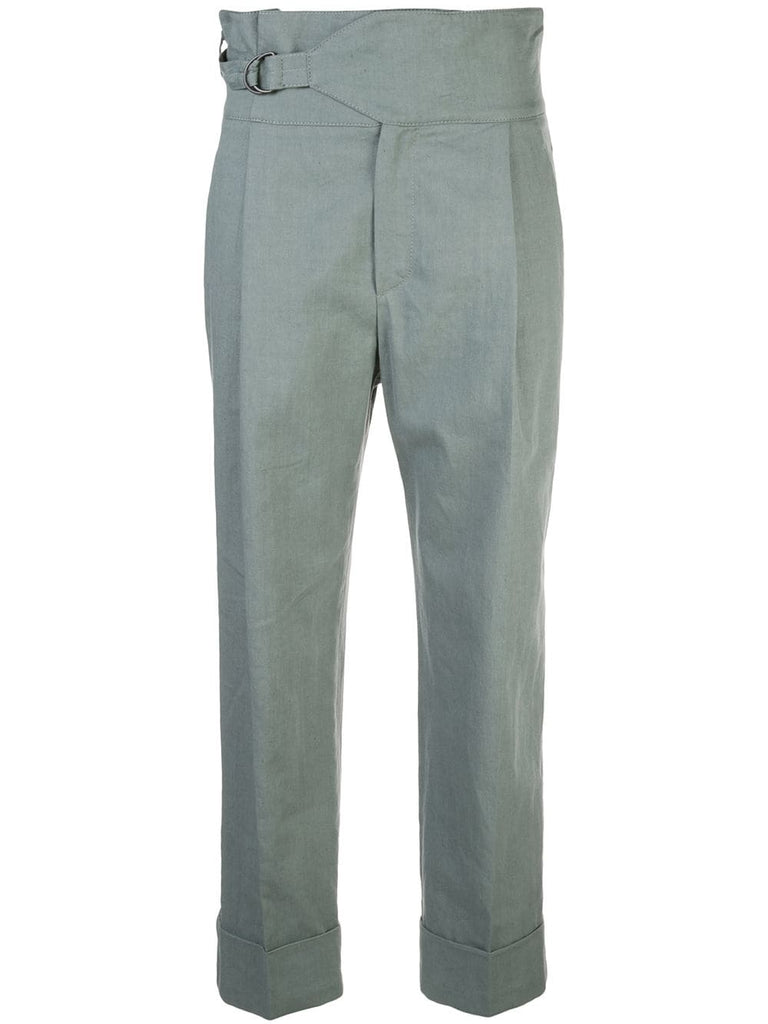 belted waist trousers