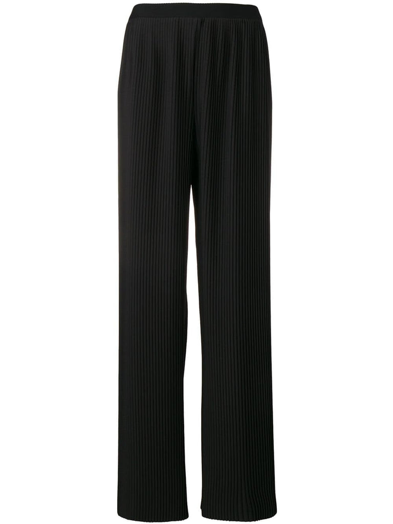 ribbed wide leg trousers