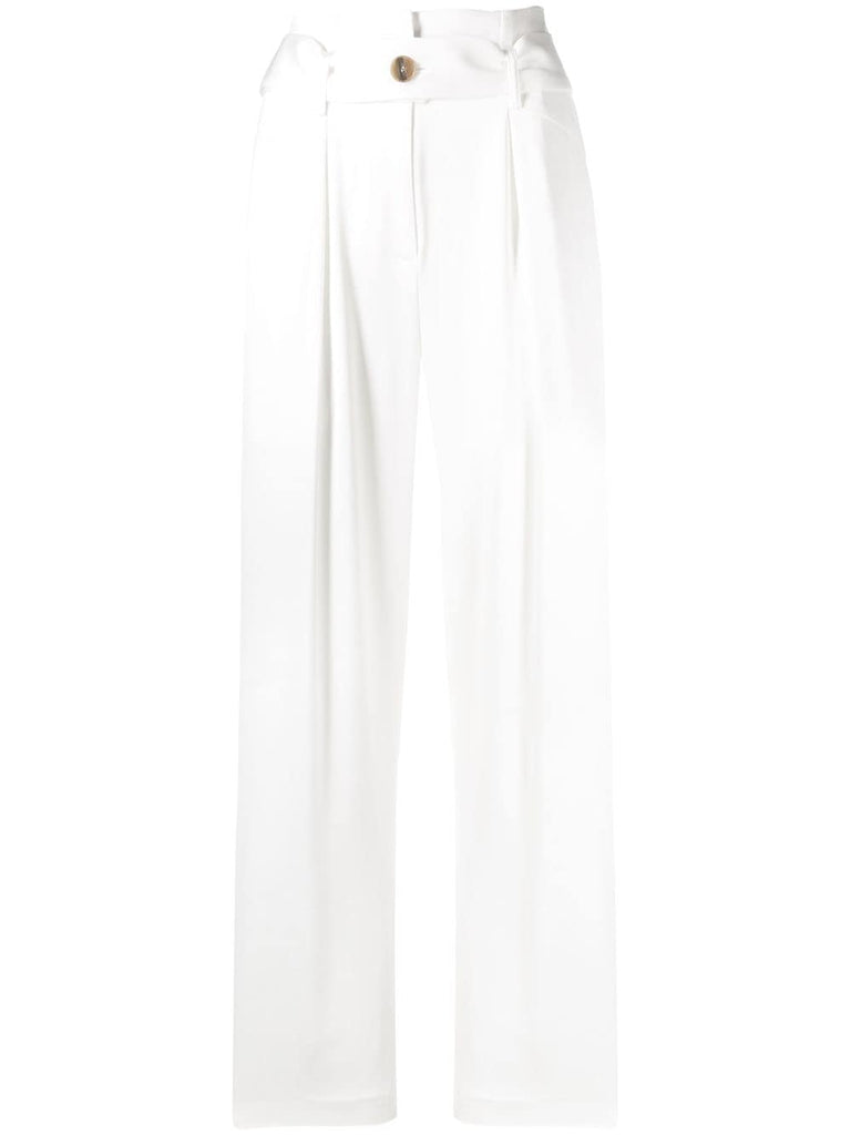 tailored belted trousers