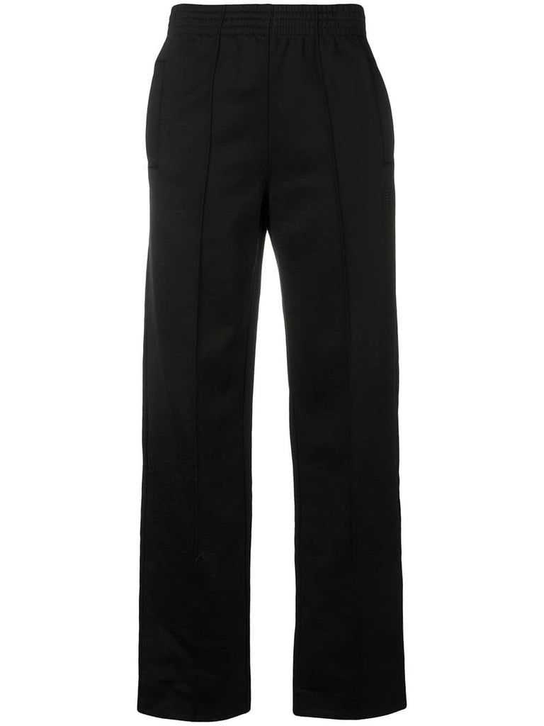 straight jersey trousers