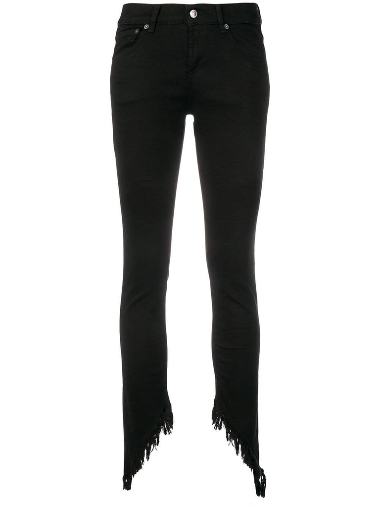 frayed skinny trousers