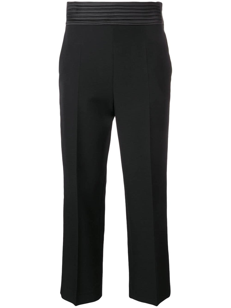 wide leg cropped trousers