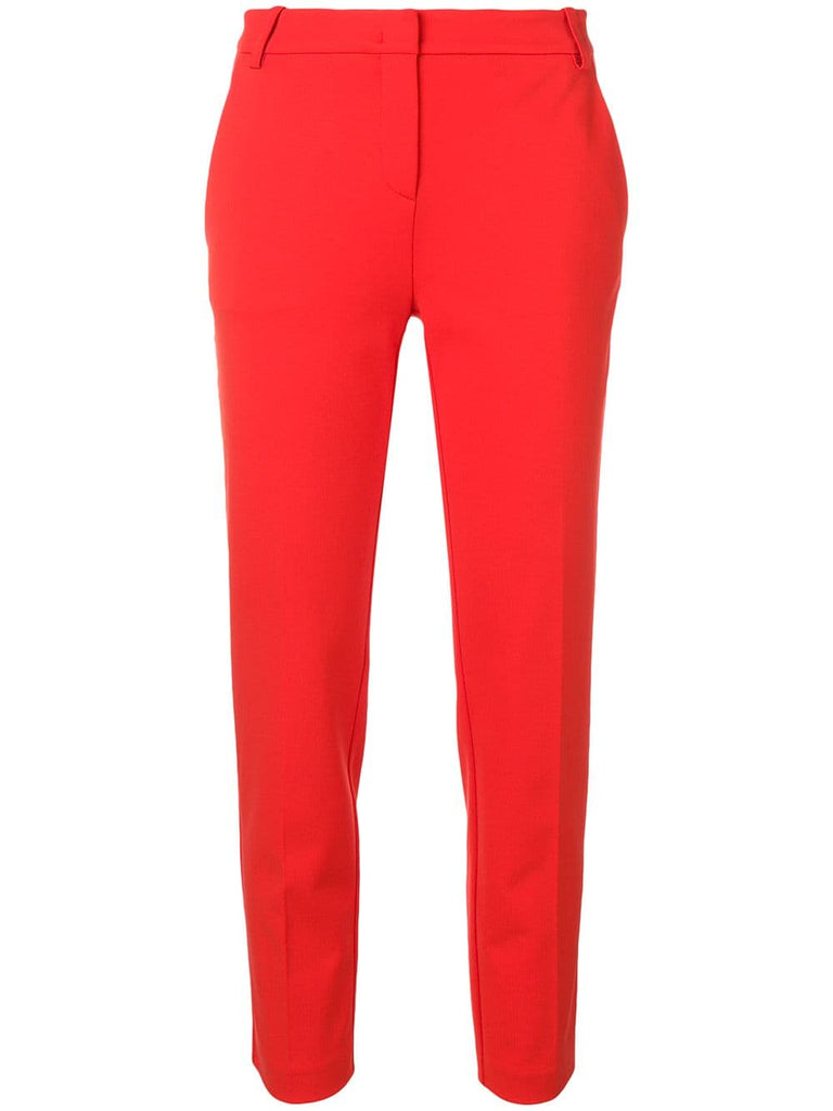 slim fit cropped trousers