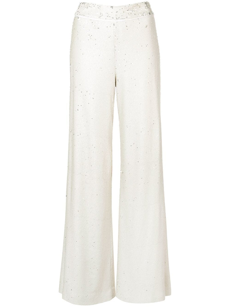 sequin embellished trousers