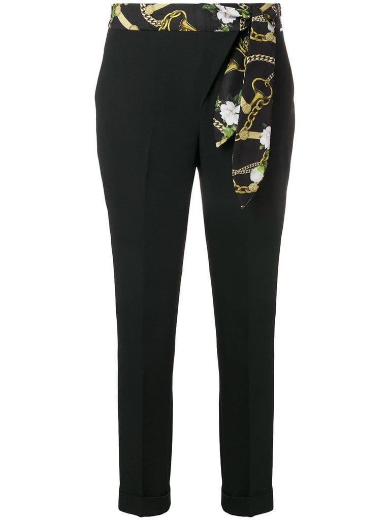 printed waistband trousers