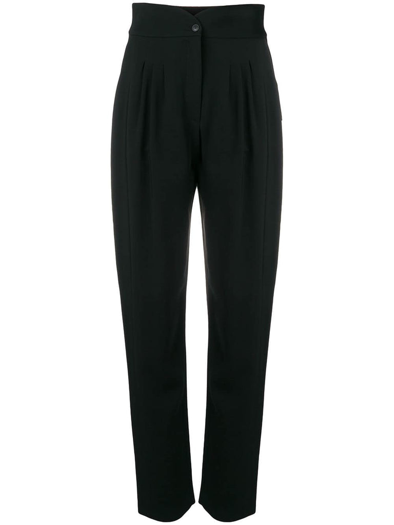 egg shaped high waisted trousers