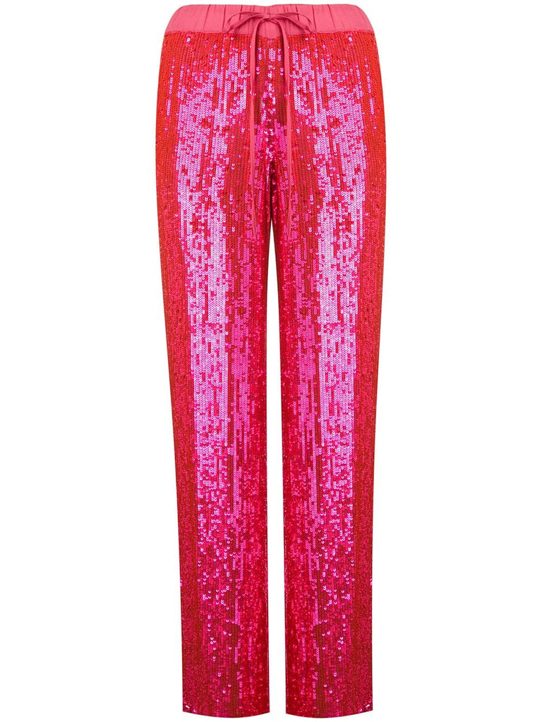 sequin wide-leg trousers