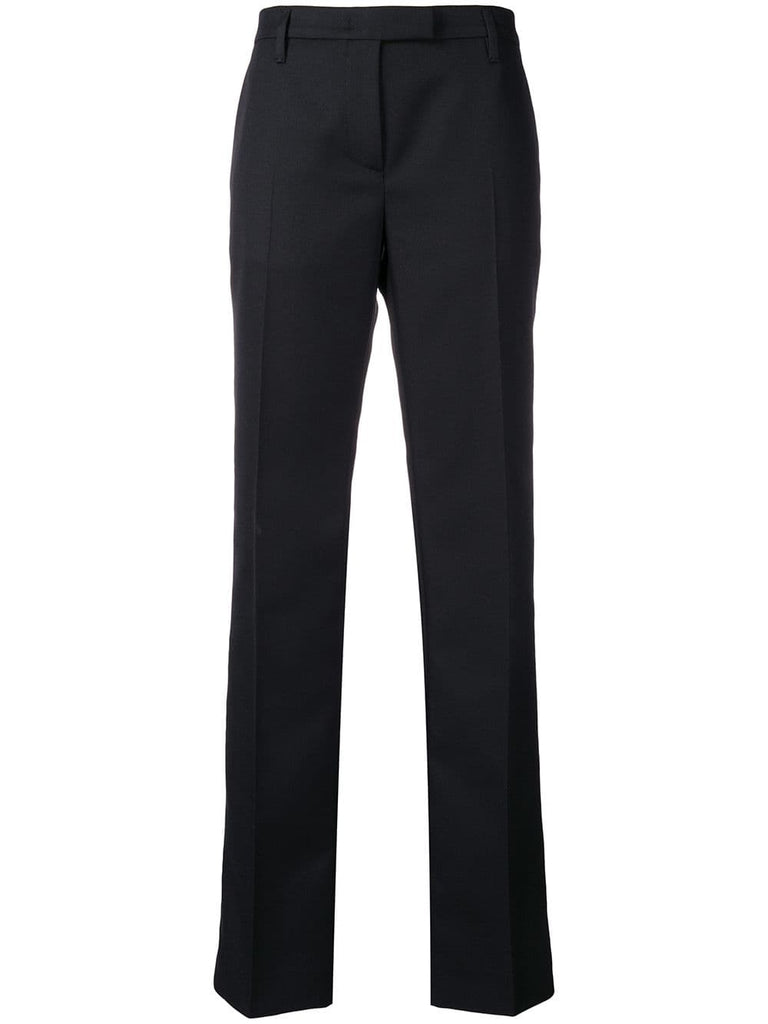 mid-rise flared trousers