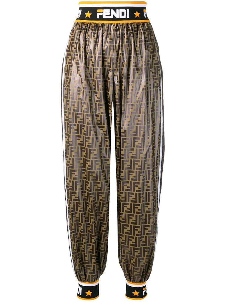 logo print track pants