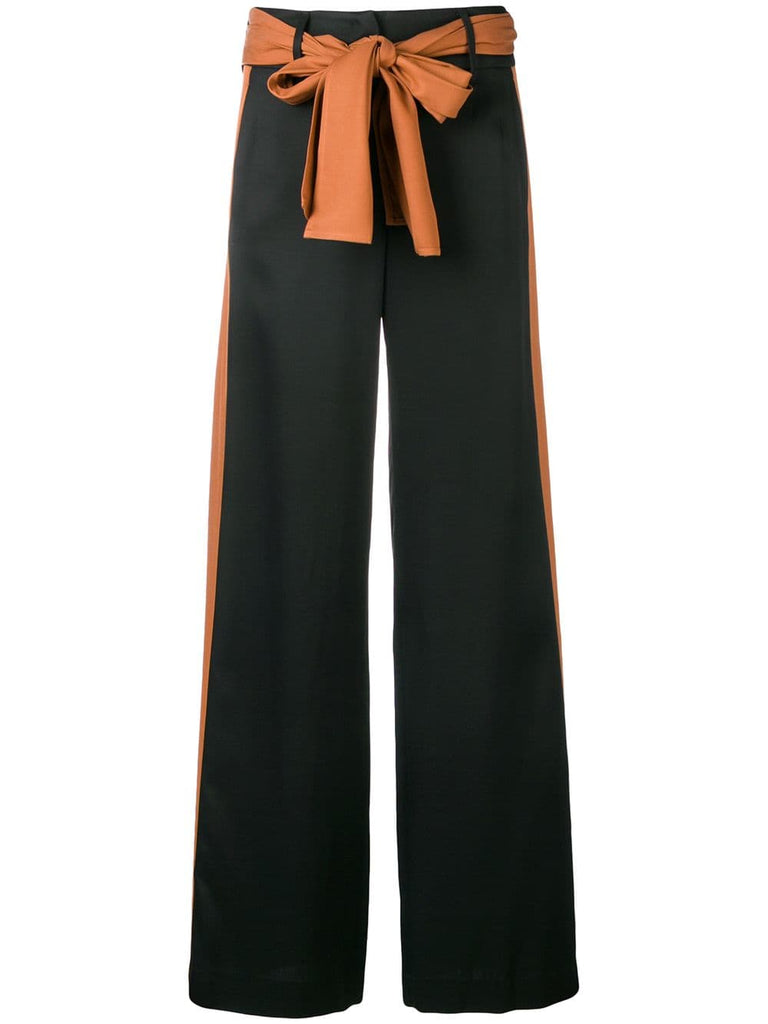 side stripe palazzo trousers