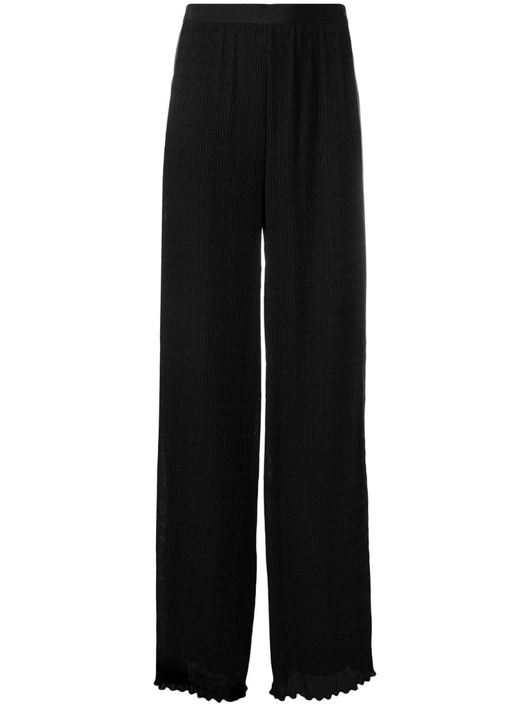 high-waist pleated trousers