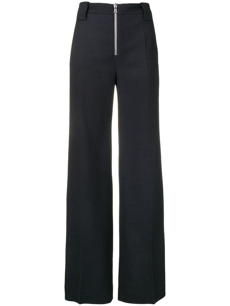 front zip trousers