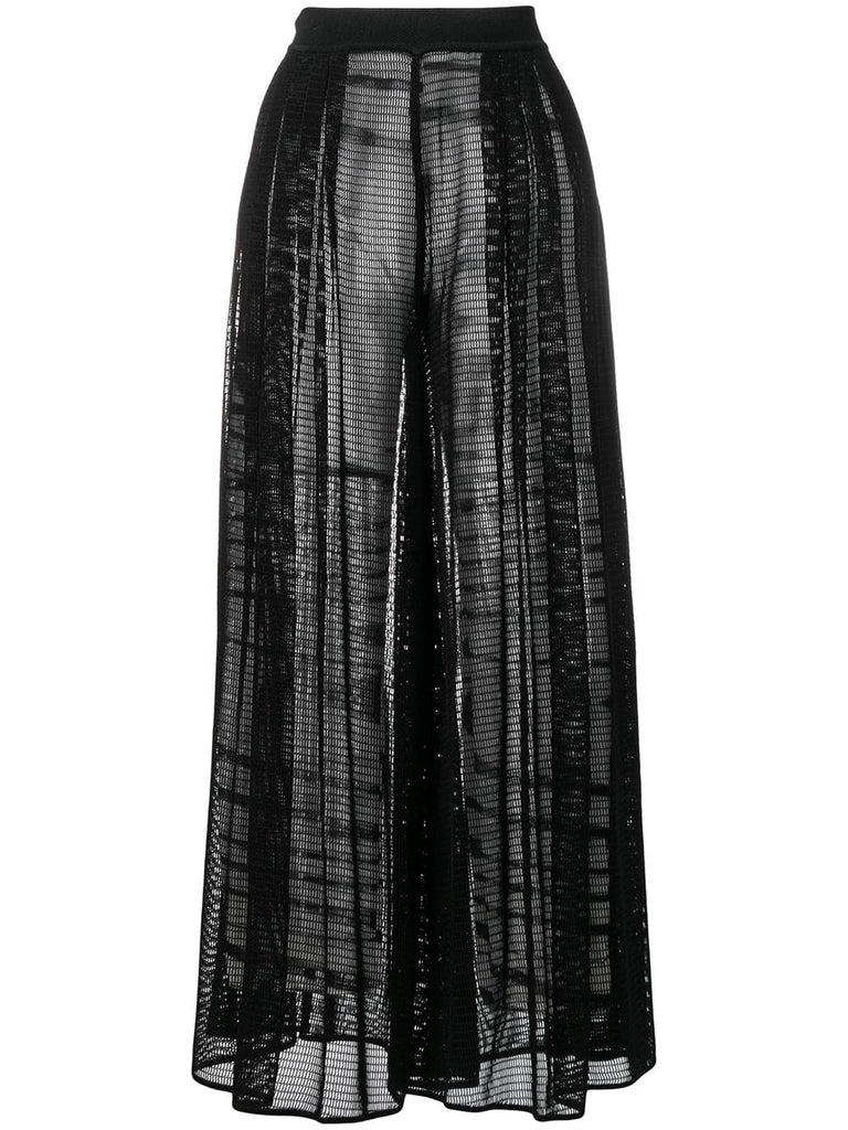 sheer layered trousers