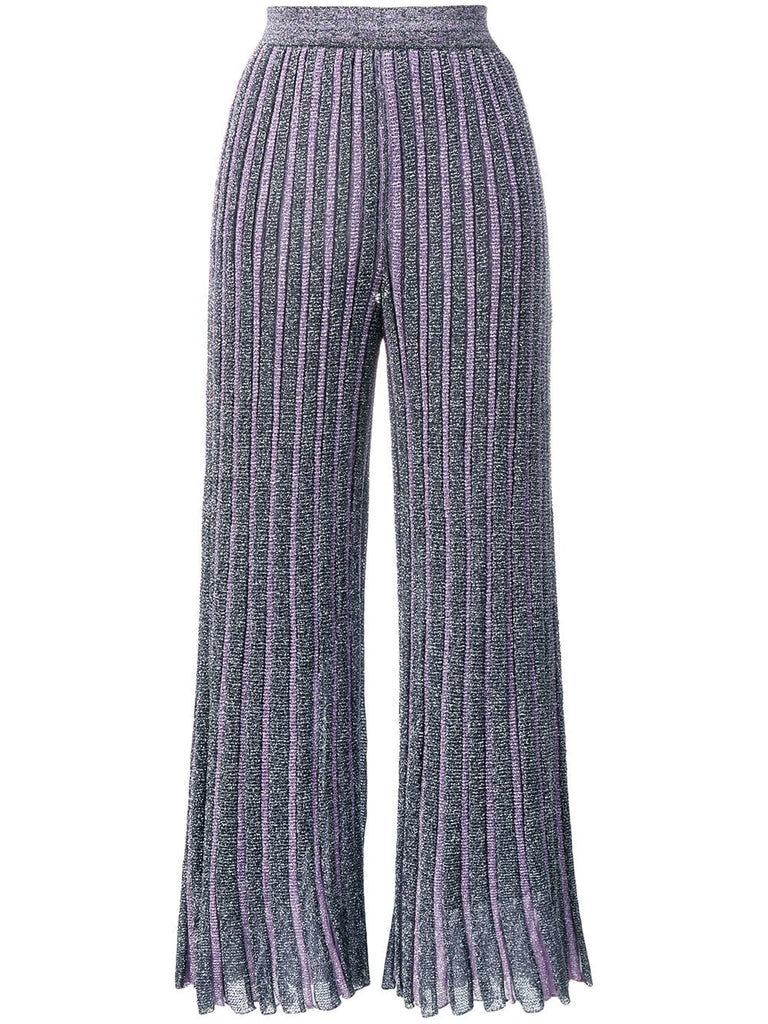 glitter knitted trousers