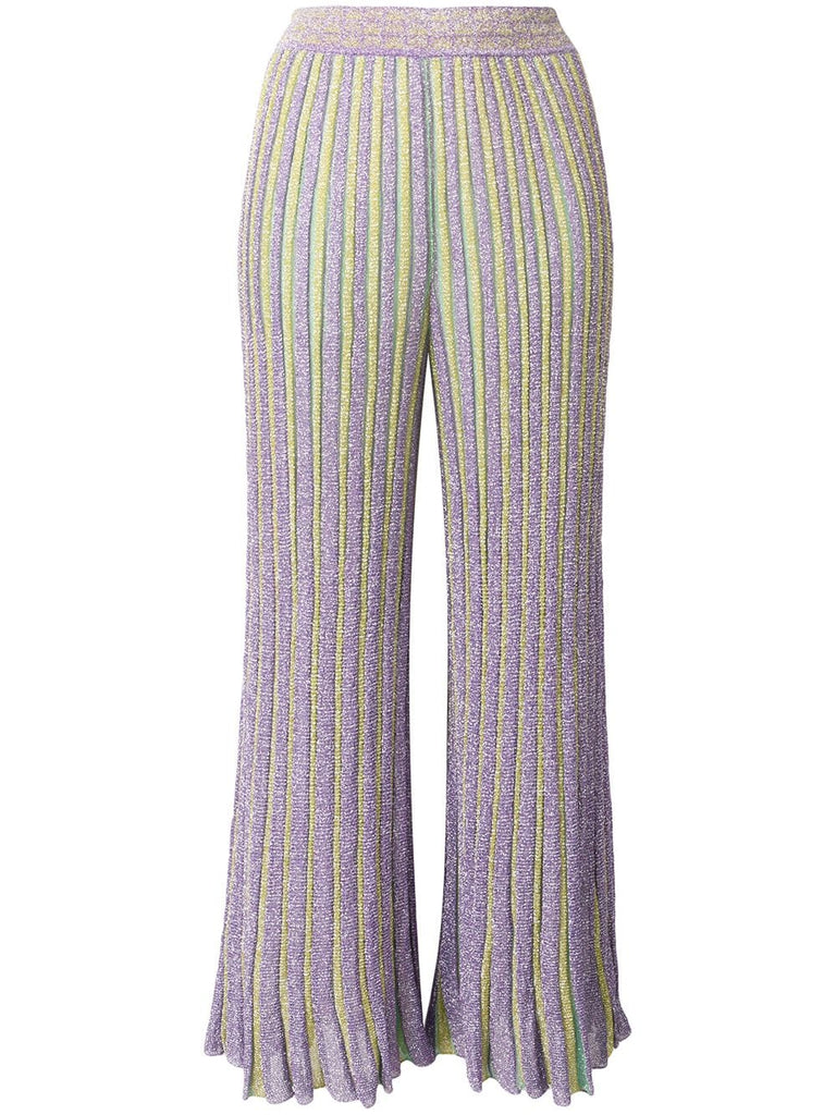 glitter striped trousers