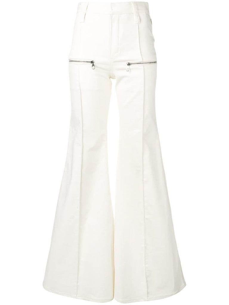 tailored flare trousers