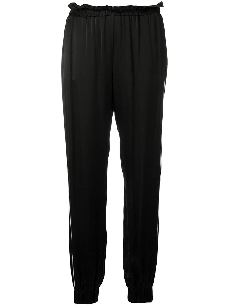 satin tapered trousers