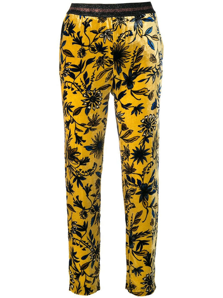 floral print straight trousers