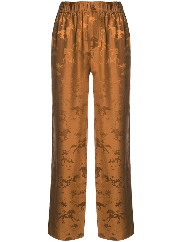 horse print pyjama trousers