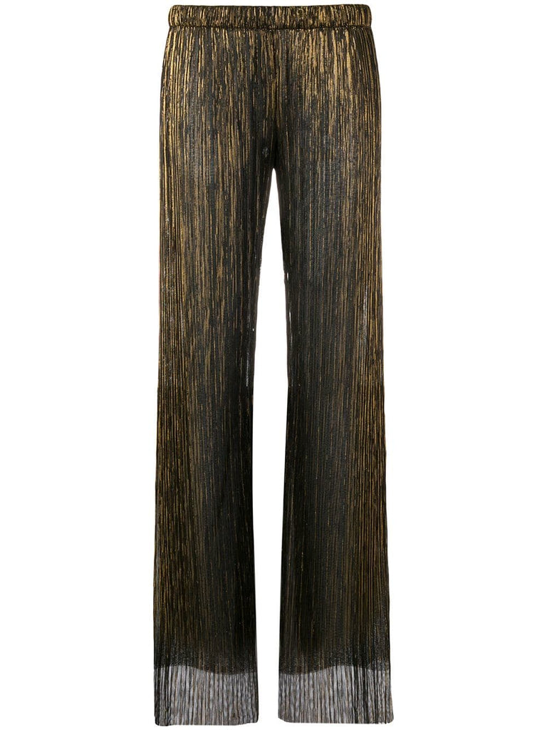 sheer straight-leg trousers