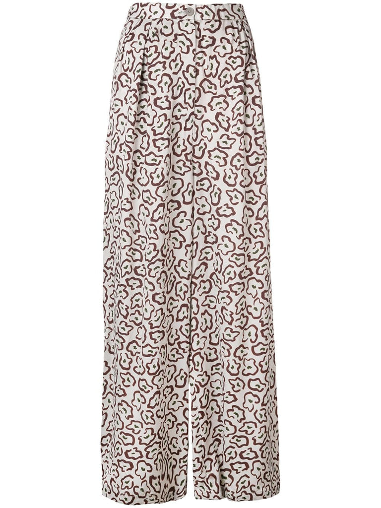 floral printed wide-leg trousers