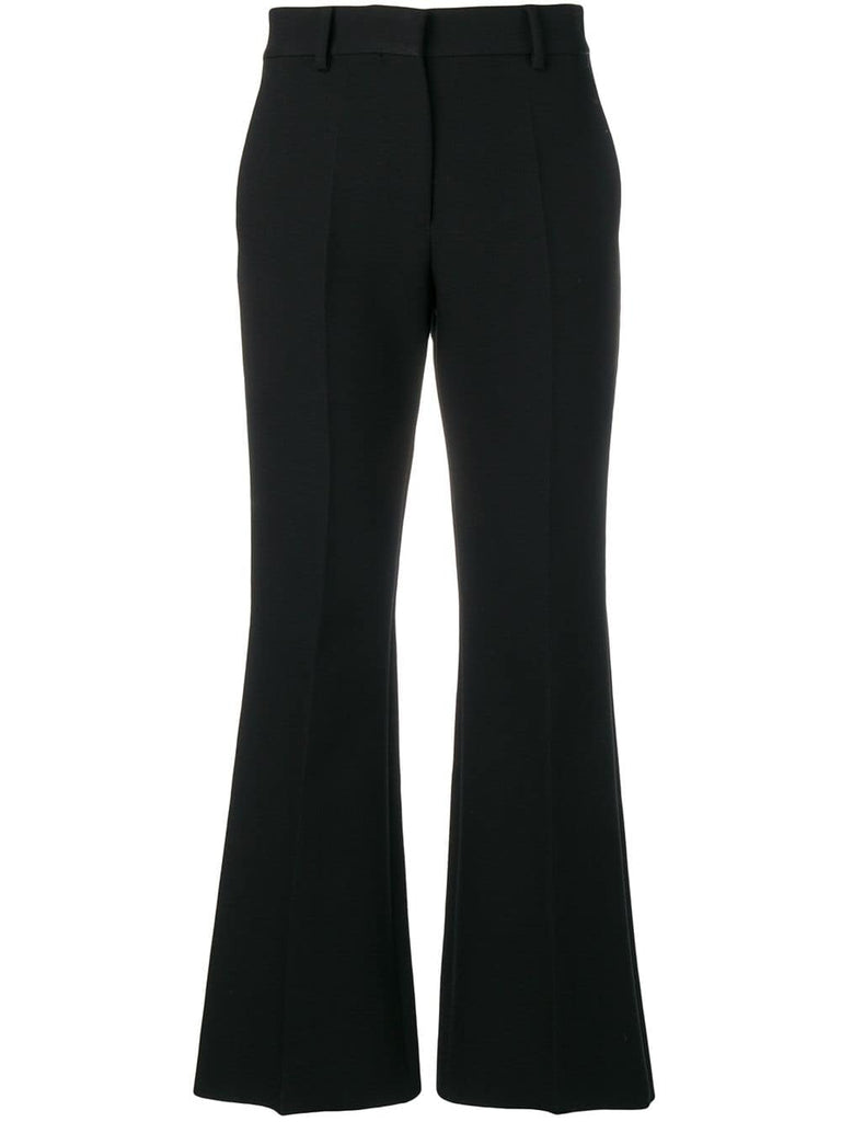 cropped flared trousers