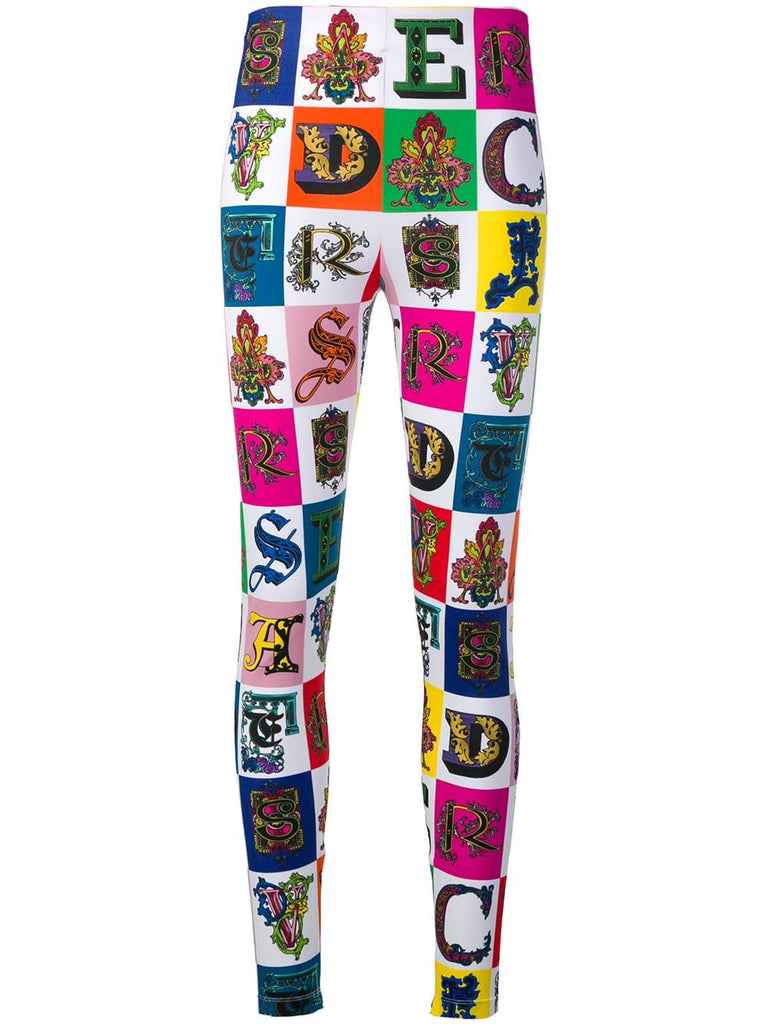 all over logo leggings