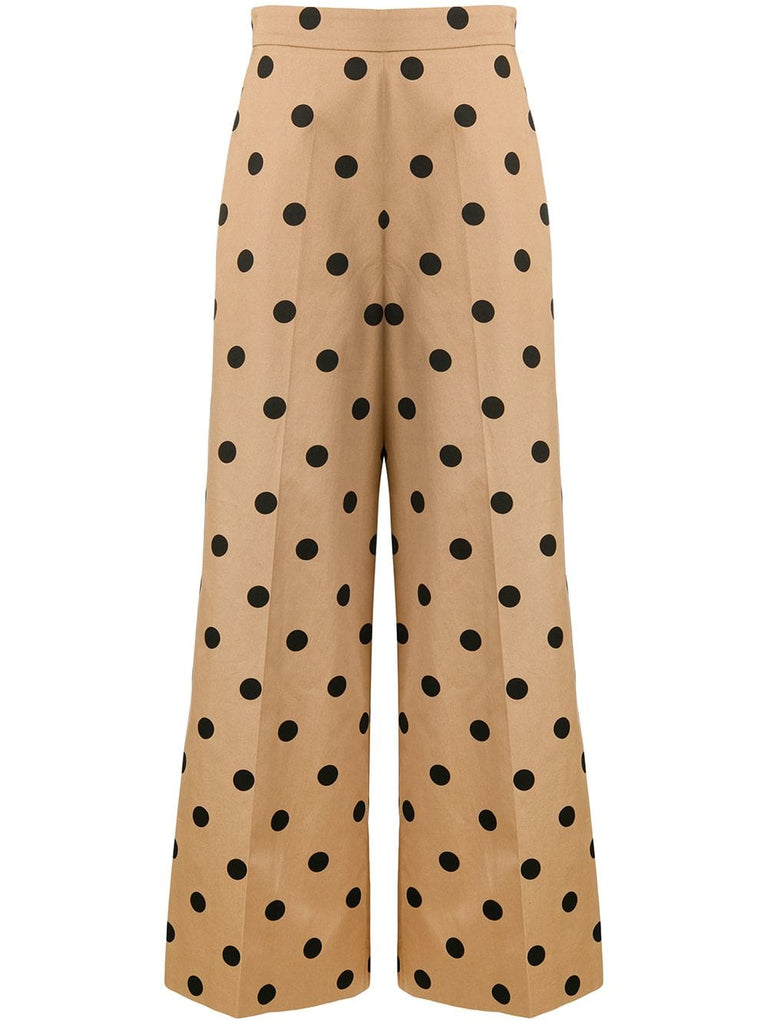 polka dot palazzo trousers