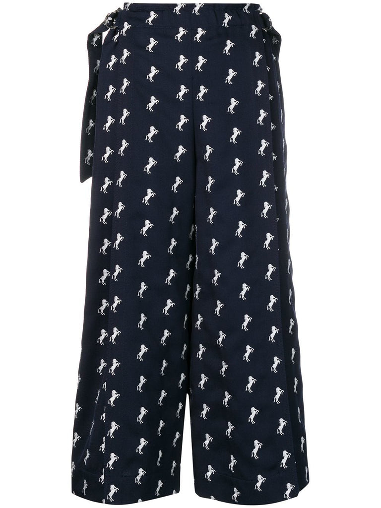 Horse print culottes