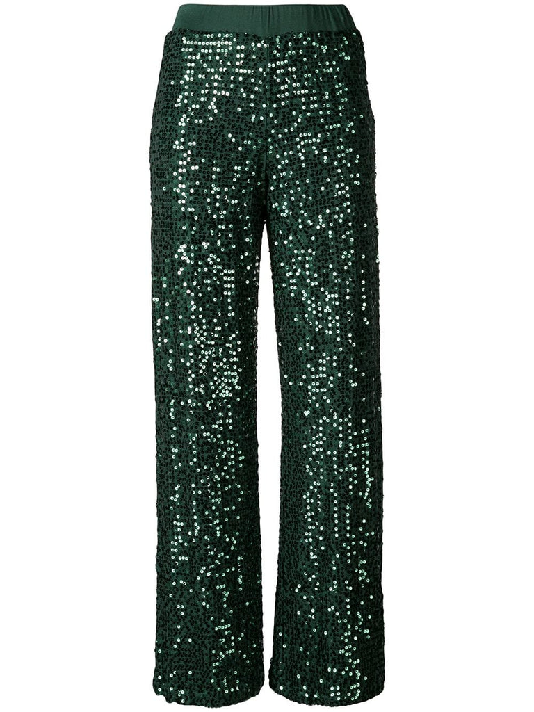 flared sequin trousers