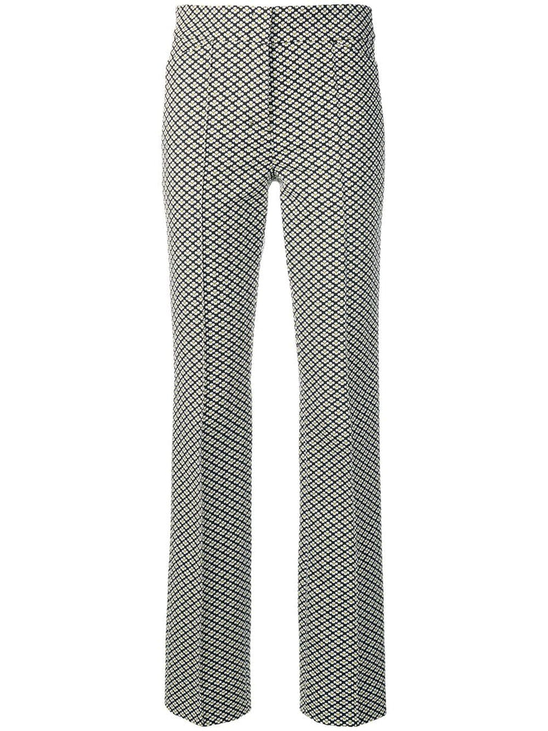 micro-printed trousers