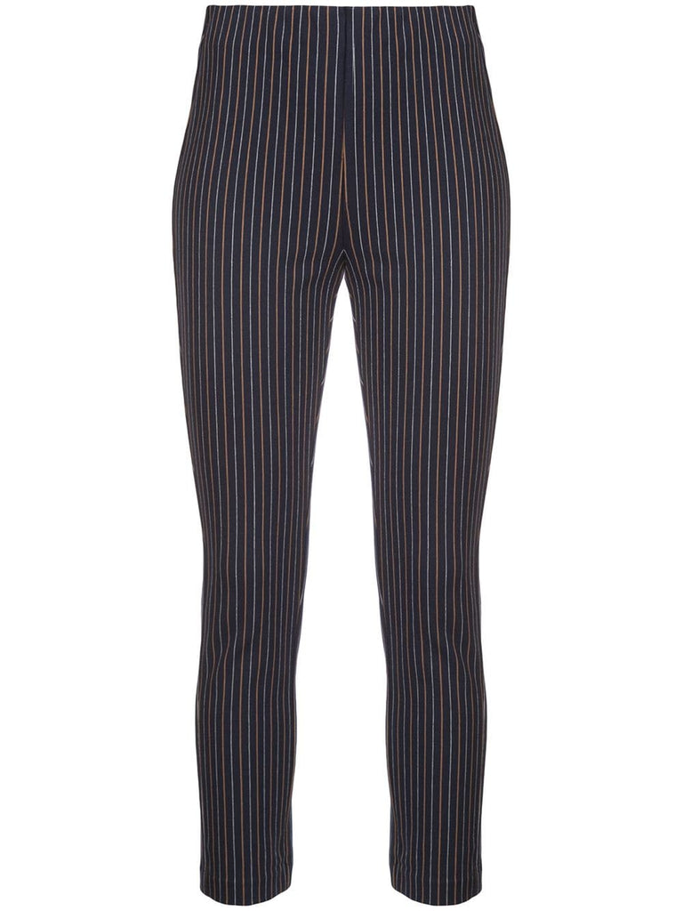 striped fitted trousers