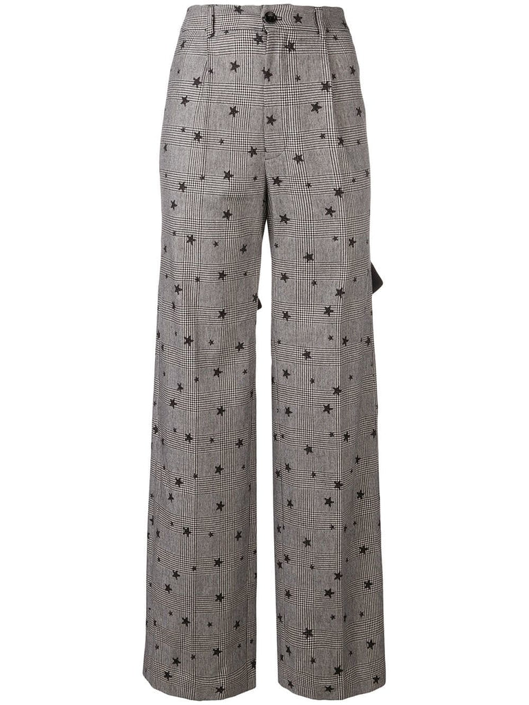 star embellished trousers