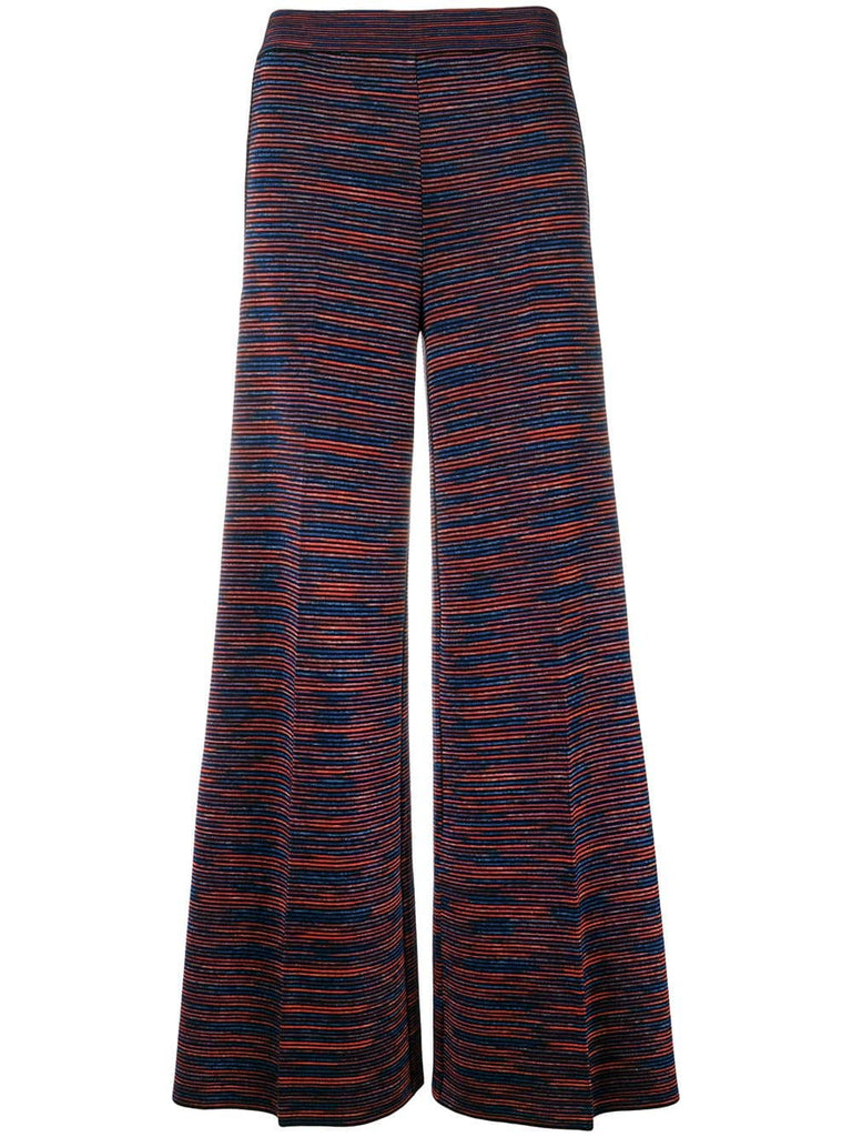 jacquard knit palazzo trousers