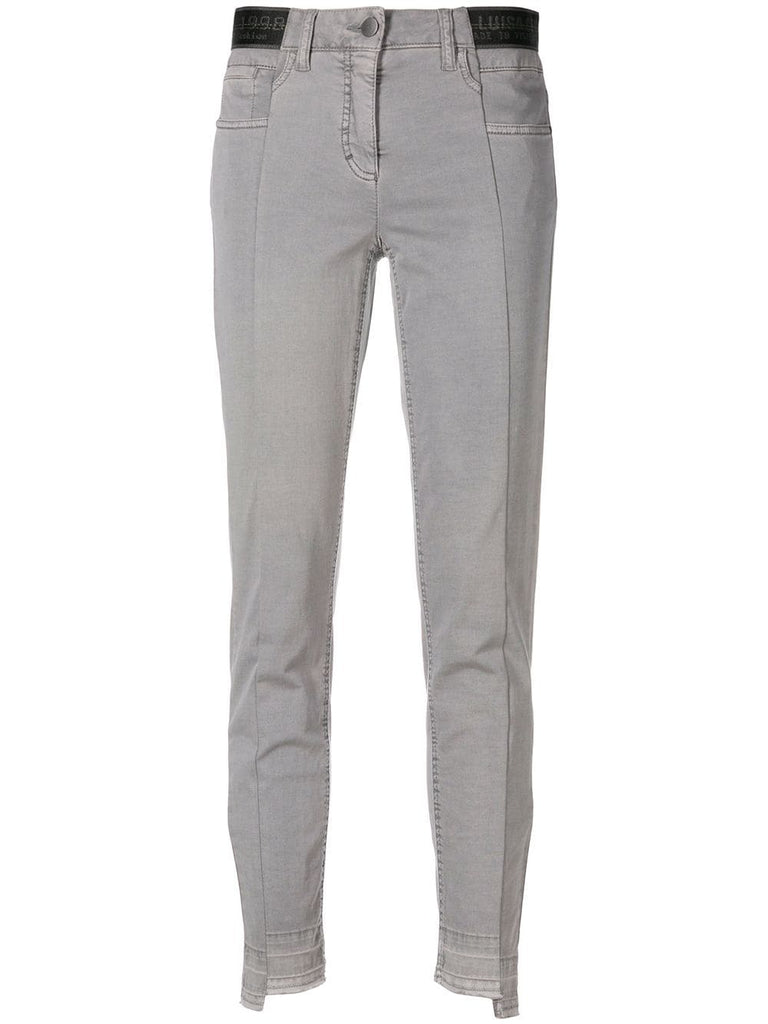 slim panelled trousers