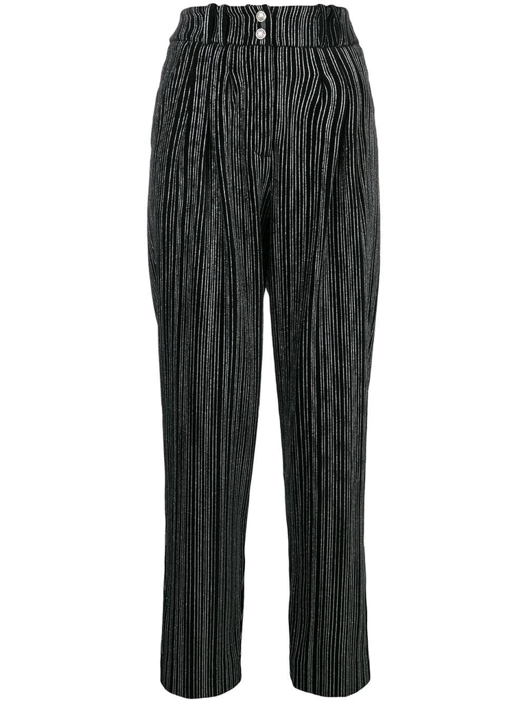 glitter pinstripe trousers