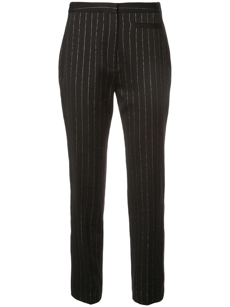 pinstripe tailored trousers