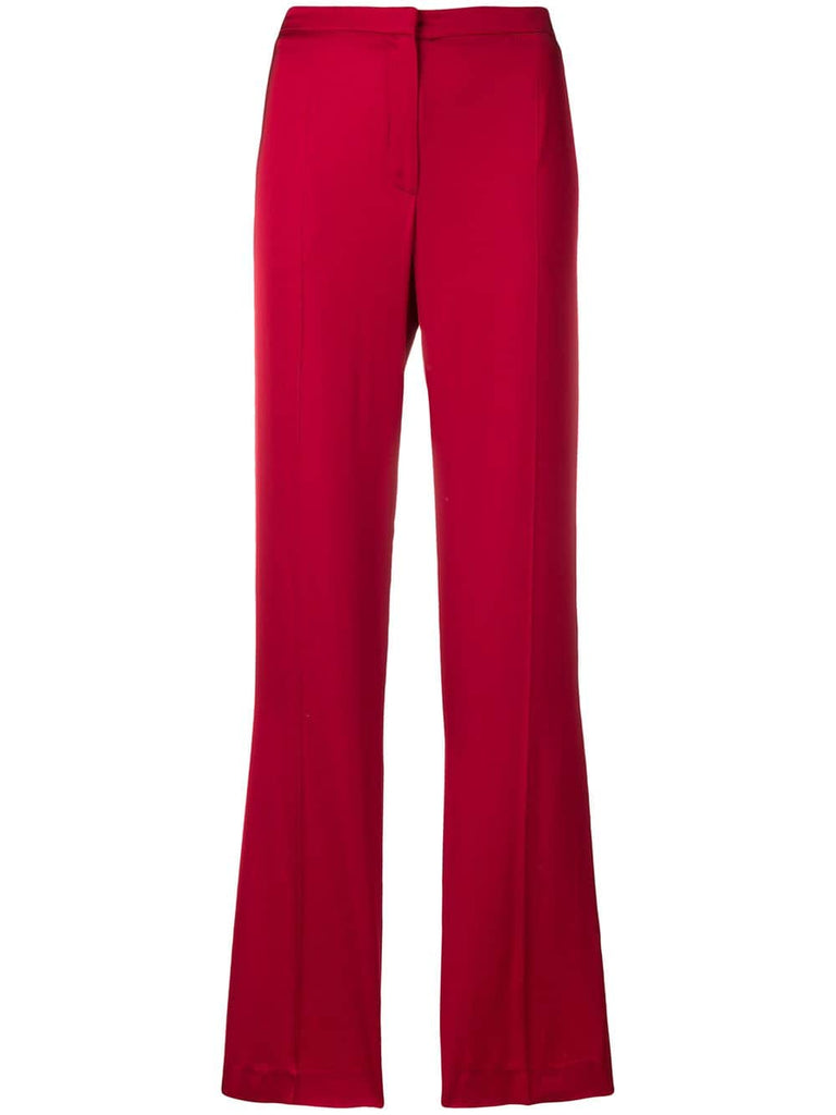 plain flared trousers