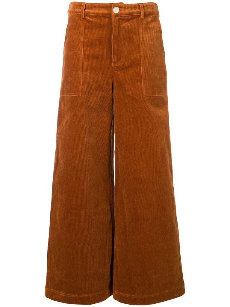 wide leg corduroy trousers