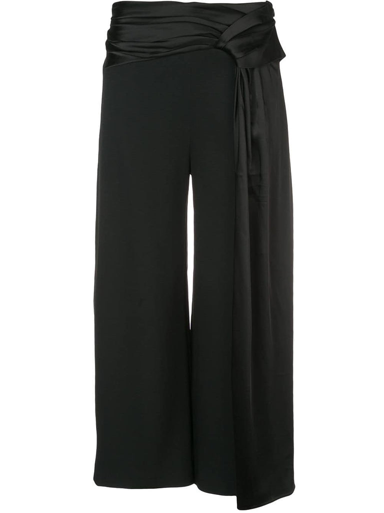 fluid wrap drape trousers