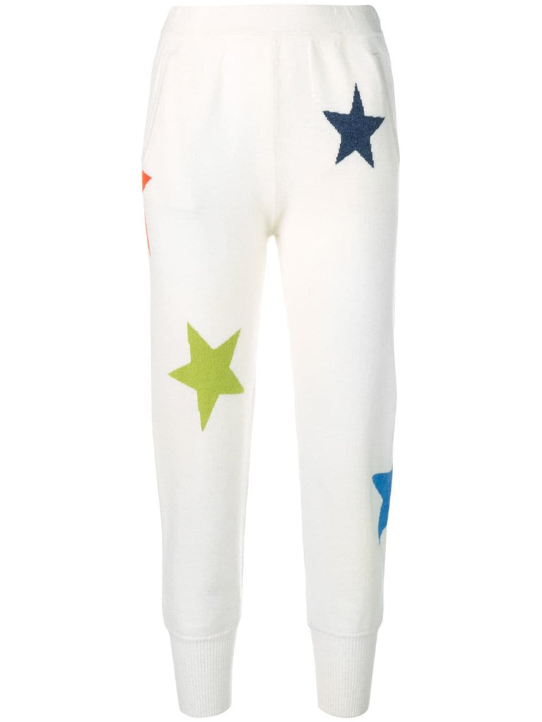 star patch knitted joggers