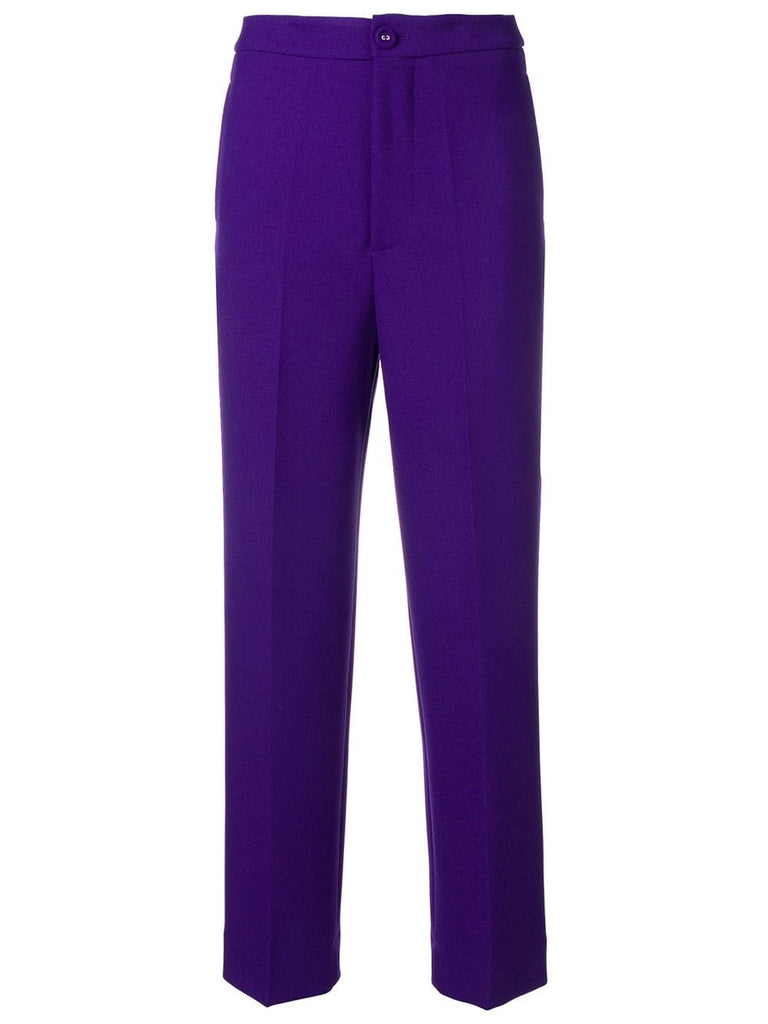 high-waisted trousers