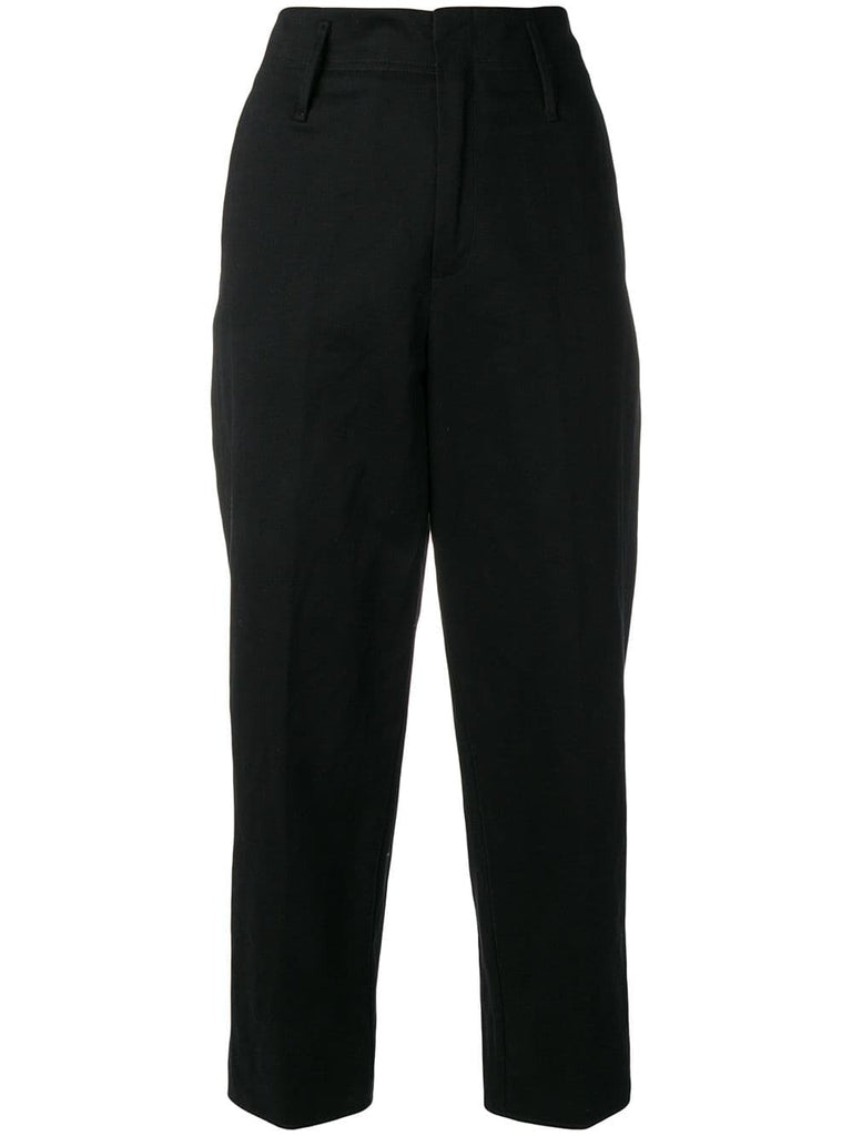 high waist cropped trousers