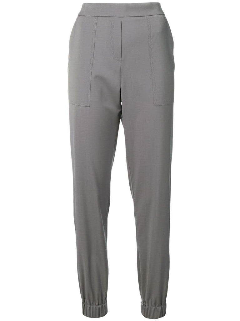 high waisted tapered trousers