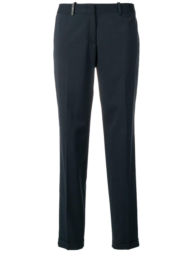 high waisted pleated trousers