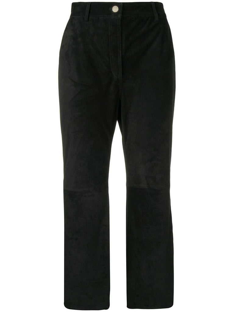 cropped flare trousers